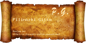 Pilinszki Gitta névjegykártya
